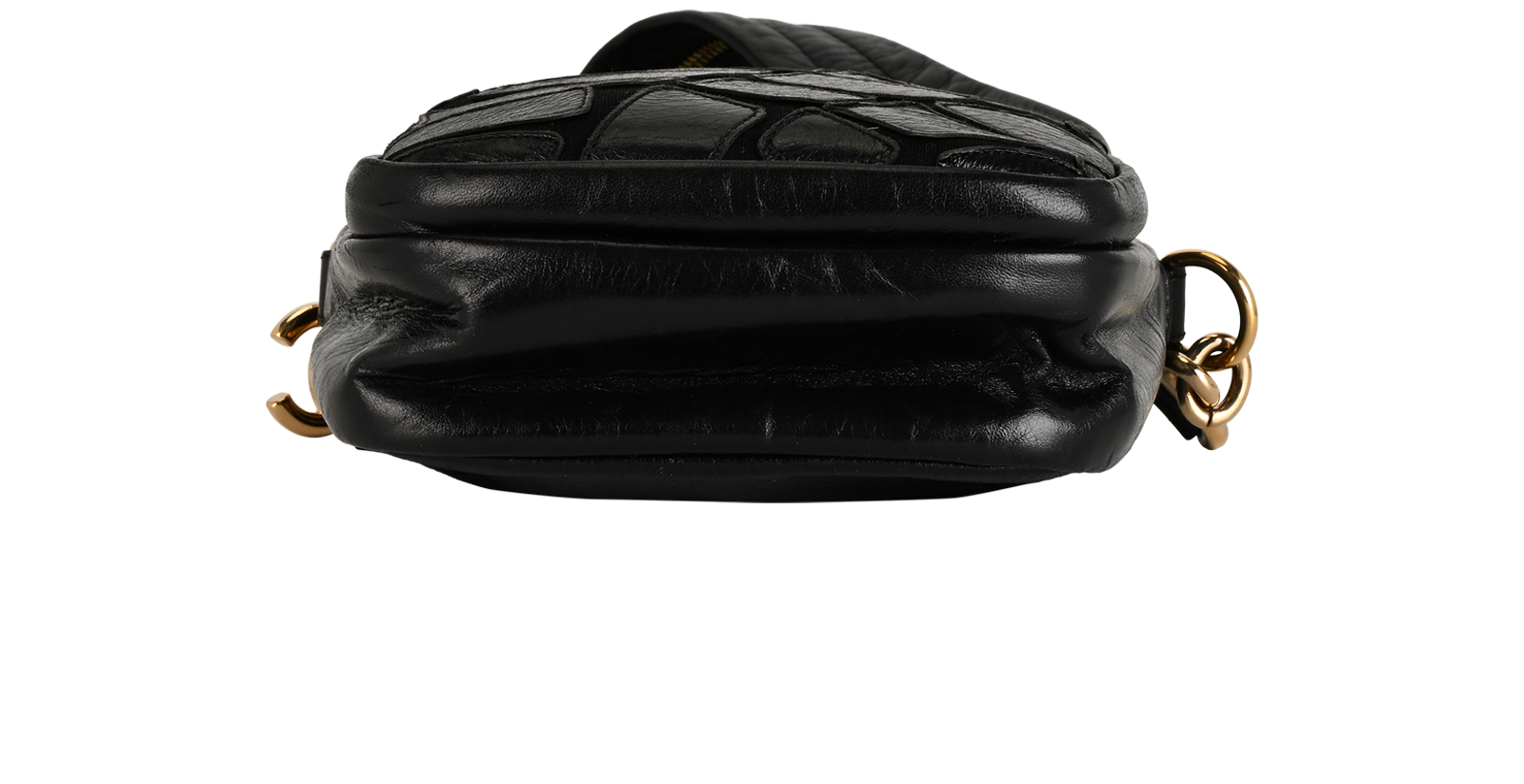 CC Messenger Bag, &pound;850, Handbags, Black, Leather, Top view